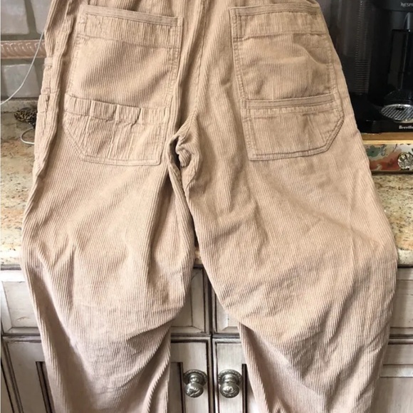 Free People Low Slung Pull On Cord Pants Tie Cord Cinch Hem Tan - Picture 5 of 6